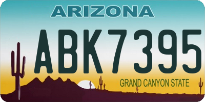 AZ license plate ABK7395
