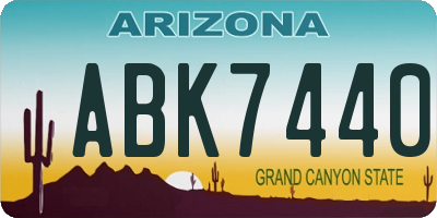 AZ license plate ABK7440
