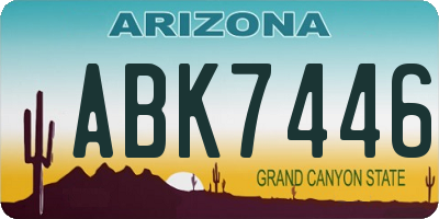 AZ license plate ABK7446