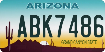AZ license plate ABK7486
