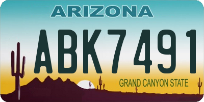 AZ license plate ABK7491
