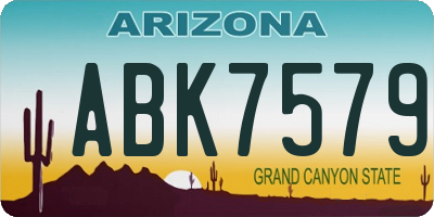 AZ license plate ABK7579