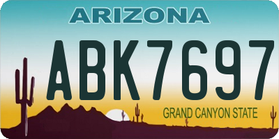 AZ license plate ABK7697