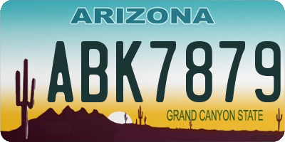 AZ license plate ABK7879