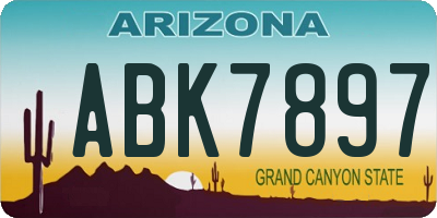 AZ license plate ABK7897