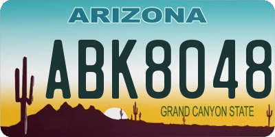 AZ license plate ABK8048