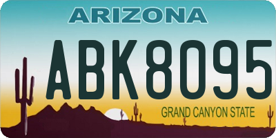AZ license plate ABK8095