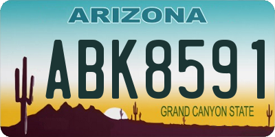 AZ license plate ABK8591