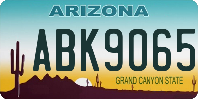 AZ license plate ABK9065