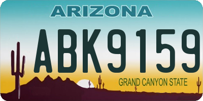 AZ license plate ABK9159