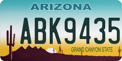 AZ license plate ABK9435