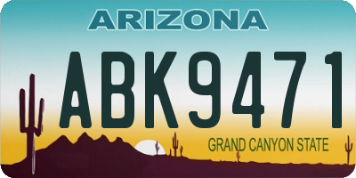 AZ license plate ABK9471