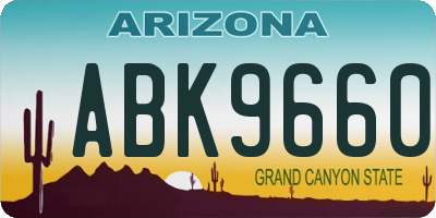 AZ license plate ABK9660