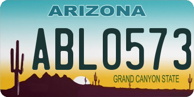 AZ license plate ABL0573