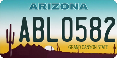 AZ license plate ABL0582