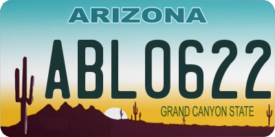 AZ license plate ABL0622