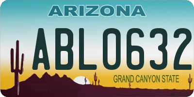 AZ license plate ABL0632