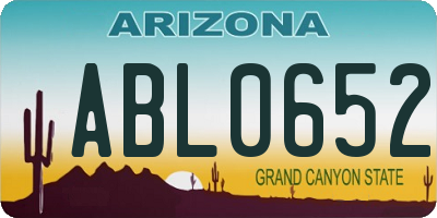 AZ license plate ABL0652
