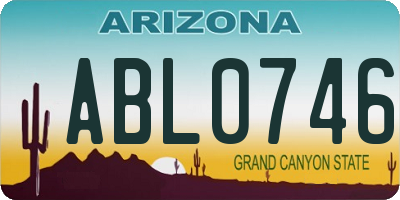 AZ license plate ABL0746