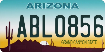 AZ license plate ABL0856
