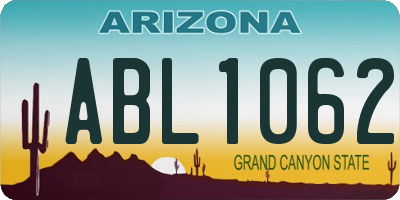 AZ license plate ABL1062