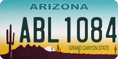 AZ license plate ABL1084