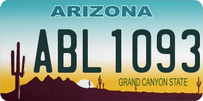 AZ license plate ABL1093