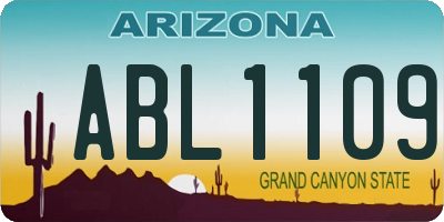 AZ license plate ABL1109