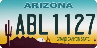 AZ license plate ABL1127