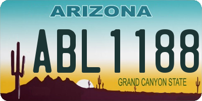 AZ license plate ABL1188