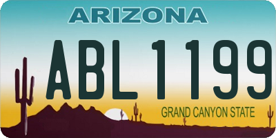 AZ license plate ABL1199