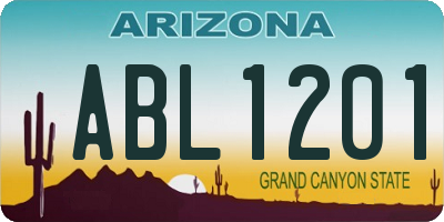 AZ license plate ABL1201