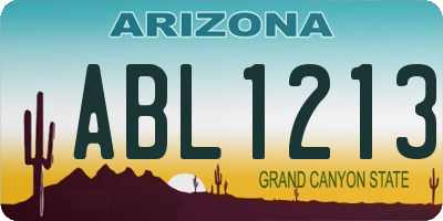 AZ license plate ABL1213
