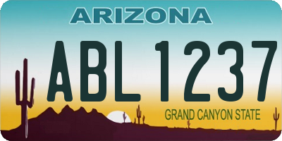AZ license plate ABL1237