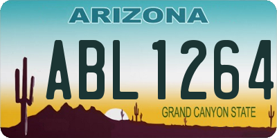 AZ license plate ABL1264