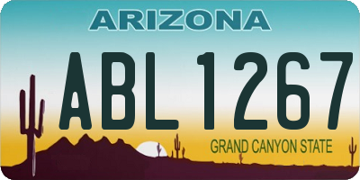 AZ license plate ABL1267