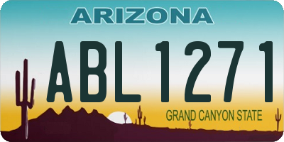 AZ license plate ABL1271