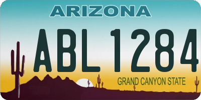 AZ license plate ABL1284
