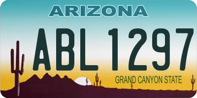 AZ license plate ABL1297
