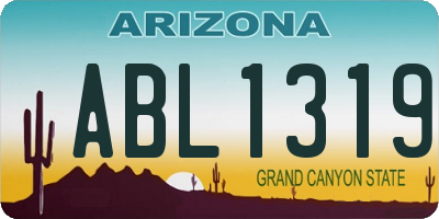 AZ license plate ABL1319