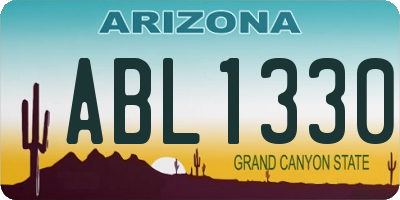AZ license plate ABL1330