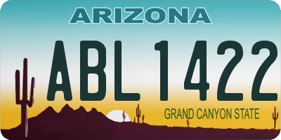 AZ license plate ABL1422