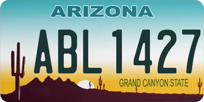 AZ license plate ABL1427