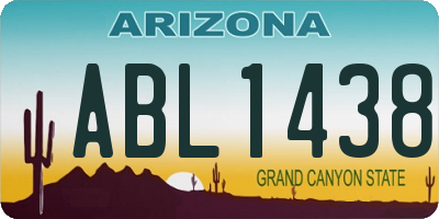 AZ license plate ABL1438