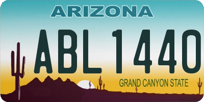 AZ license plate ABL1440