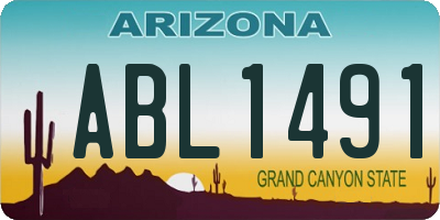 AZ license plate ABL1491
