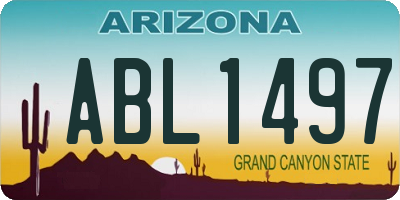 AZ license plate ABL1497