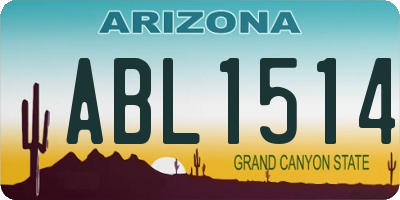 AZ license plate ABL1514
