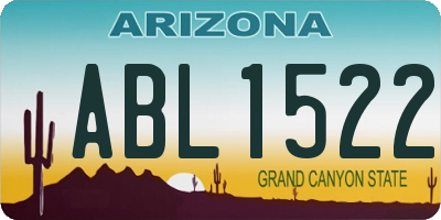AZ license plate ABL1522