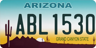 AZ license plate ABL1530